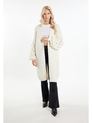 IZIA Long Cardigan in Wollweiss