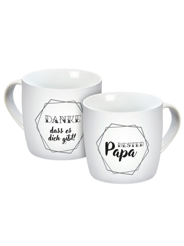Geda Labels Tasse Papa Danke in Weiß - 300ml