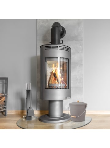 relaxdays Ascheeimer in Grau - 12 L