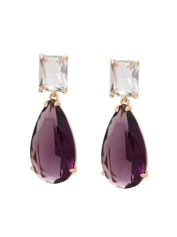 faina Women Drop Earrings in Rose Gold Purple