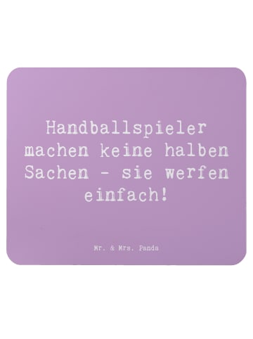 Mr. & Mrs. Panda Mouse Pad Spruch Handball Wurf mit Spruch in Lavendeltraum