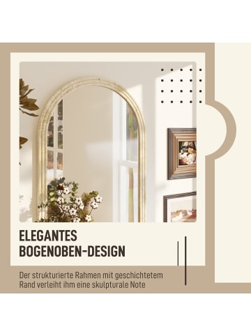 HOMCOM Wandspiegel-50L x 2B x 70H cm-Beige