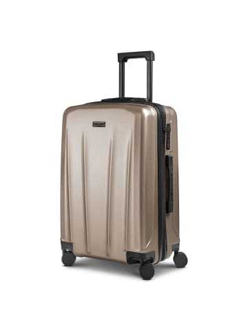 Police New York 4 Rollen Trolley M 62 cm mit Dehnfalte in champagner