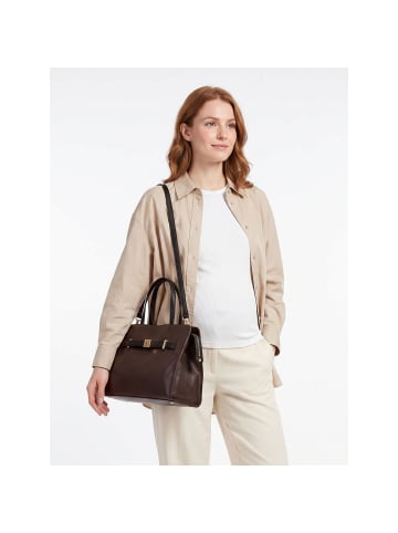 DuDu Schultertasche Leder 32 cm brown