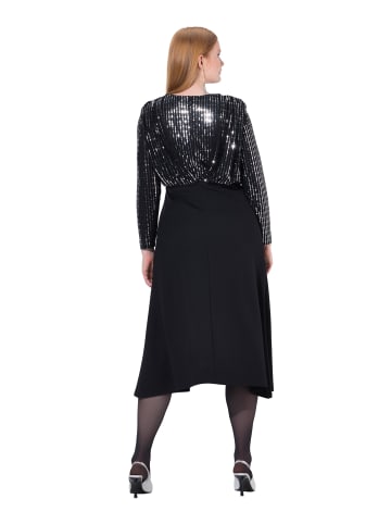 Ulla Popken Midikleid in schwarz