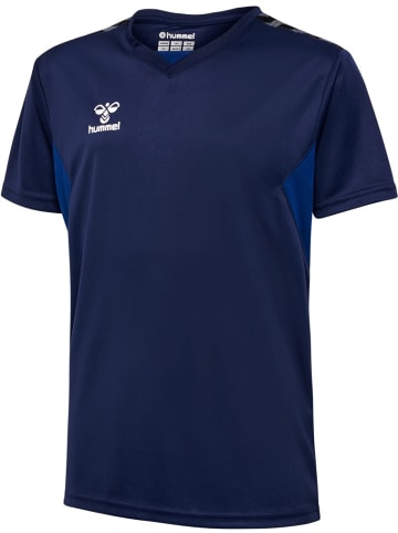 Hummel Kinder Sportshirt "Hmlauthentic Pl Jersey S/S Kids" in Blau