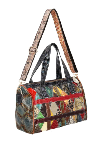Usha Women Handbag in Dark Brown Multicolor