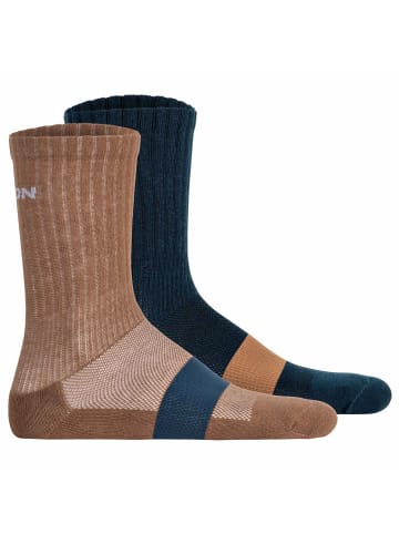 SALOMON Socken 2er Pack in Blau/Braun