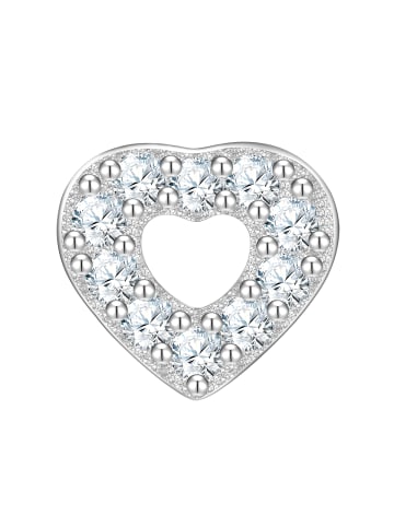 Glanzstücke München Ohrringe Herz aus Sterling Silber mit Zirkonia in silber