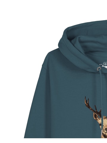 wat? Apparel Sweatshirt Hirsch in Petrol