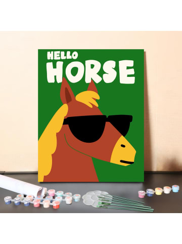 ARTNANAS DIY Malen nach Zahlen Set-"Hello Horse" 