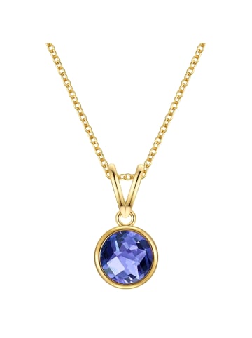 Rafaela Donata Kette aus Sterling Silber mit Tansanit in gelbgold