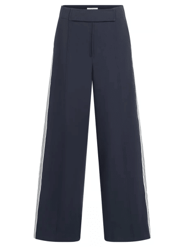 YAYA High Waist Trousers in Inkwell Blue