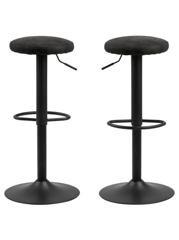 ebuy24 Barhocker Finurly Dunkelgrau 2er Set