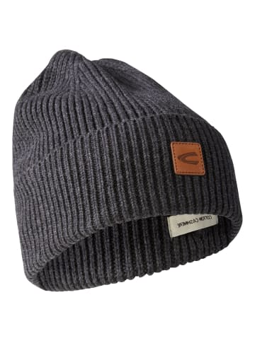 Camel Active Beanie aus einem Baumwoll-Kaschmir-Mix in Asphalt
