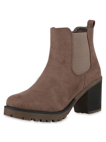 VAN HILL Chelsea Boots Luna in Khaki