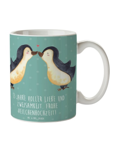 Mr. & Mrs. Panda Kaffeepott 13. Hochzeitstag Veilchenhochzeit mi... in Meeresbrise