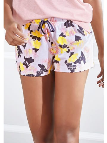 VIVANCE DREAMS Pyjamashorts in allover-rosa-gelb-schwarz