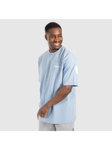 SMILODOX Unisex T-Shirt Liquid Brail in Hellblau