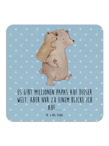 Mr. & Mrs. Panda Tischuntersetzer Papa Bär mit Spruch in Blau Pastell