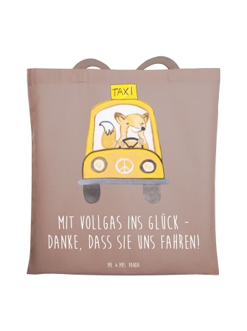 Mr. & Mrs. Panda Schultasche Chauffeur Glück mit Spruch in Braun Pastell