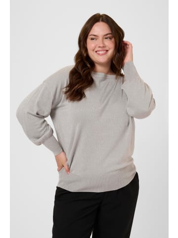 KAFFE curve Strickpullover KCregitta Loose fit in Grey silver metallic
