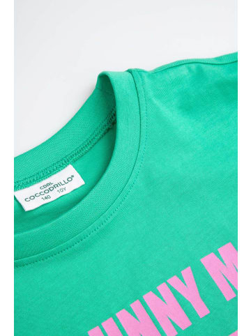 Coccodrillo Baumwoll-T-Shirt mit kurzen Ärmeln in grün