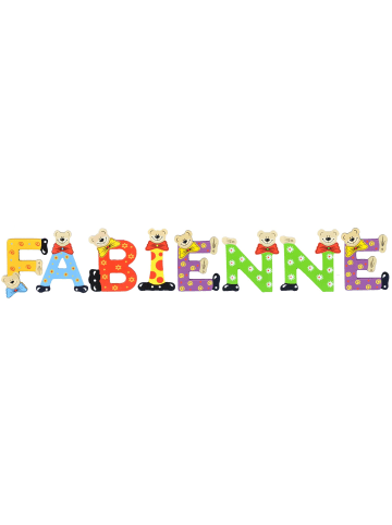 Playshoes Deko-Buchstaben "FABIENNE" in bunt