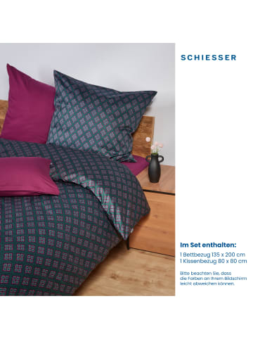 Schiesser Satin Bettwäscheset Yosa in Lila und Malve