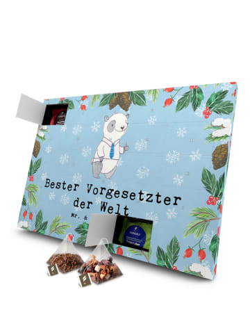Mr. & Mrs. Panda Tee Adventskalender Panda Bester Vorgesetzter d... in Eisblau