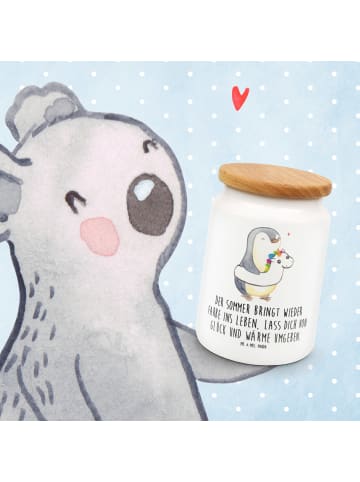 Mr. & Mrs. Panda Kaffeedose Sommerfarben mit Spruch in Weiß