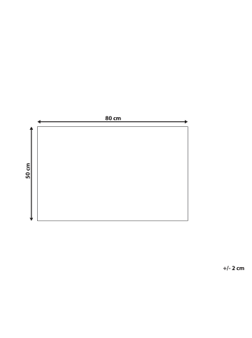 Beliani Fußmatte CLARK in Blau/Naturfarben - (W) 50 x (L) 80 cm