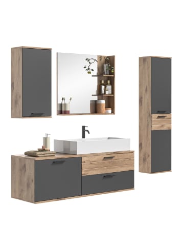 ebuy24 Badmöbelset Mason 4-teilig Eiche 192 x 48 cm