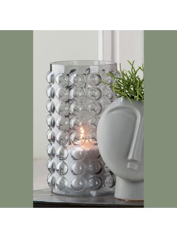 GILDE Vase "Smoky" in Grau - H. 28 cm - D. 16 cm