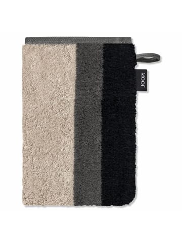 Cawö Waschhandschuh Vibe Streifen 1698 37 in Stein-Grau