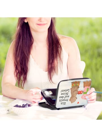 Mr. & Mrs. Panda Etui Glühschwein Sause Design mit Spruch in Weiß