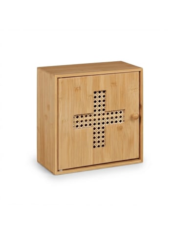 relaxdays Medizinschrank in Natur - (B)28 x (H)28 x (T)16 cm