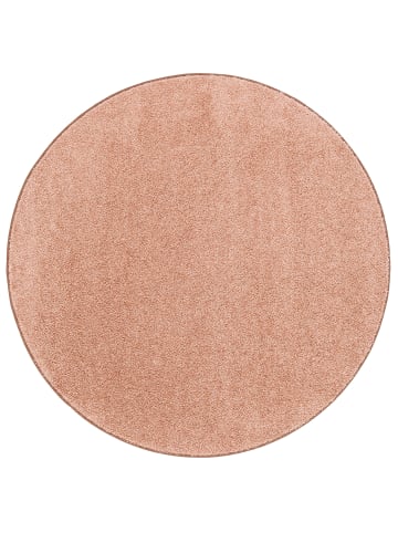 Snapstyle Hochflor Velours Teppich Mona Rund in Terracotta