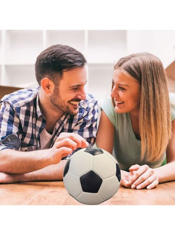 Fußball Spardose in Schwarz/ Weiß - 15 cm