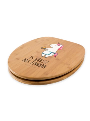 Mr. & Mrs. Panda Motiv WC Sitz Einhorn Muffin mit Spruch in Braun