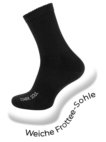 Stark Soul® Sportsocken 6 Paar, mit FROTTEESOHLE in schwarz