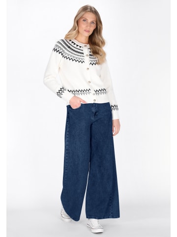DreiMaster Maritim Cardigan in offwhite navy
