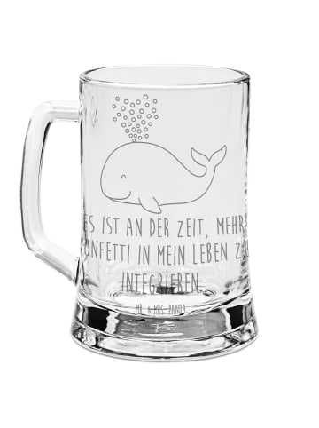 Mr. & Mrs. Panda Krug Wal Konfetti mit Spruch in Transparent