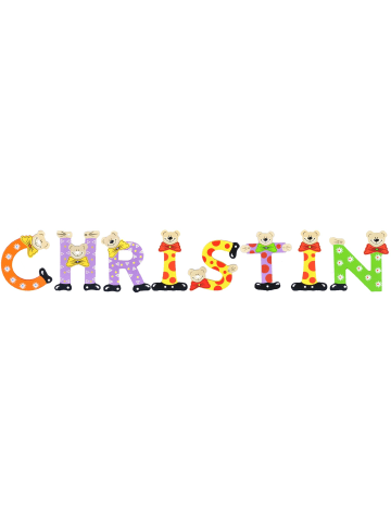 Playshoes Deko-Buchstaben "CHRISTIN" in bunt