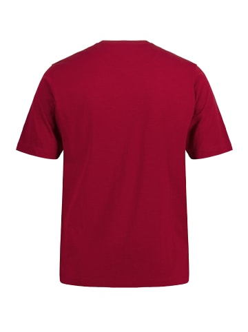 JP1880 Kurzarm T-Shirt in dunkel kirschrot