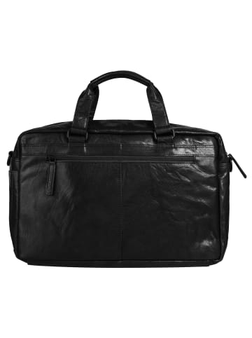 SPIKES & SPARROW Reisetasche echt Leder in schwarz