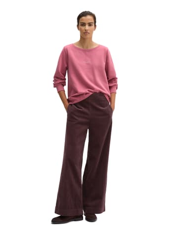 Marc O'Polo Sweatshirt relaxed garment-dyed in Berry Rose