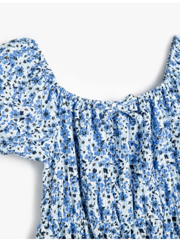 KOTON Kleid in Blau Gemustert