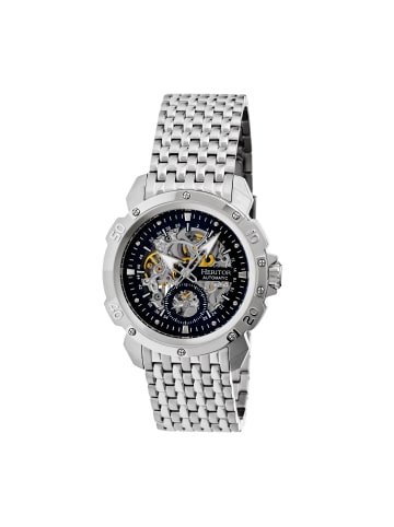 Heritor Conrad Skelett-Armbanduhr in Silver/Black