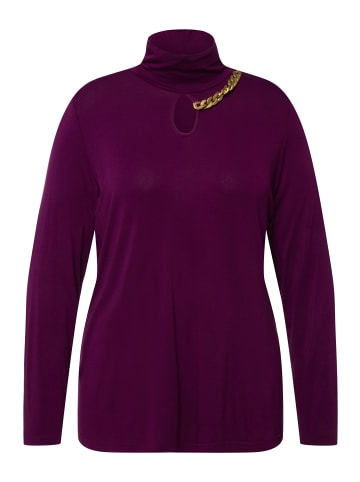 Ulla Popken Longshirt in bordeauxviolett